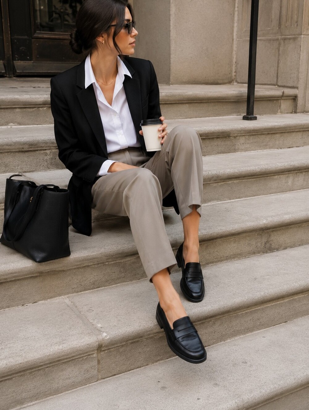 DV by Dolce Vita Black Penny Loafers Women's Size 9 Classic Preppy Office Career